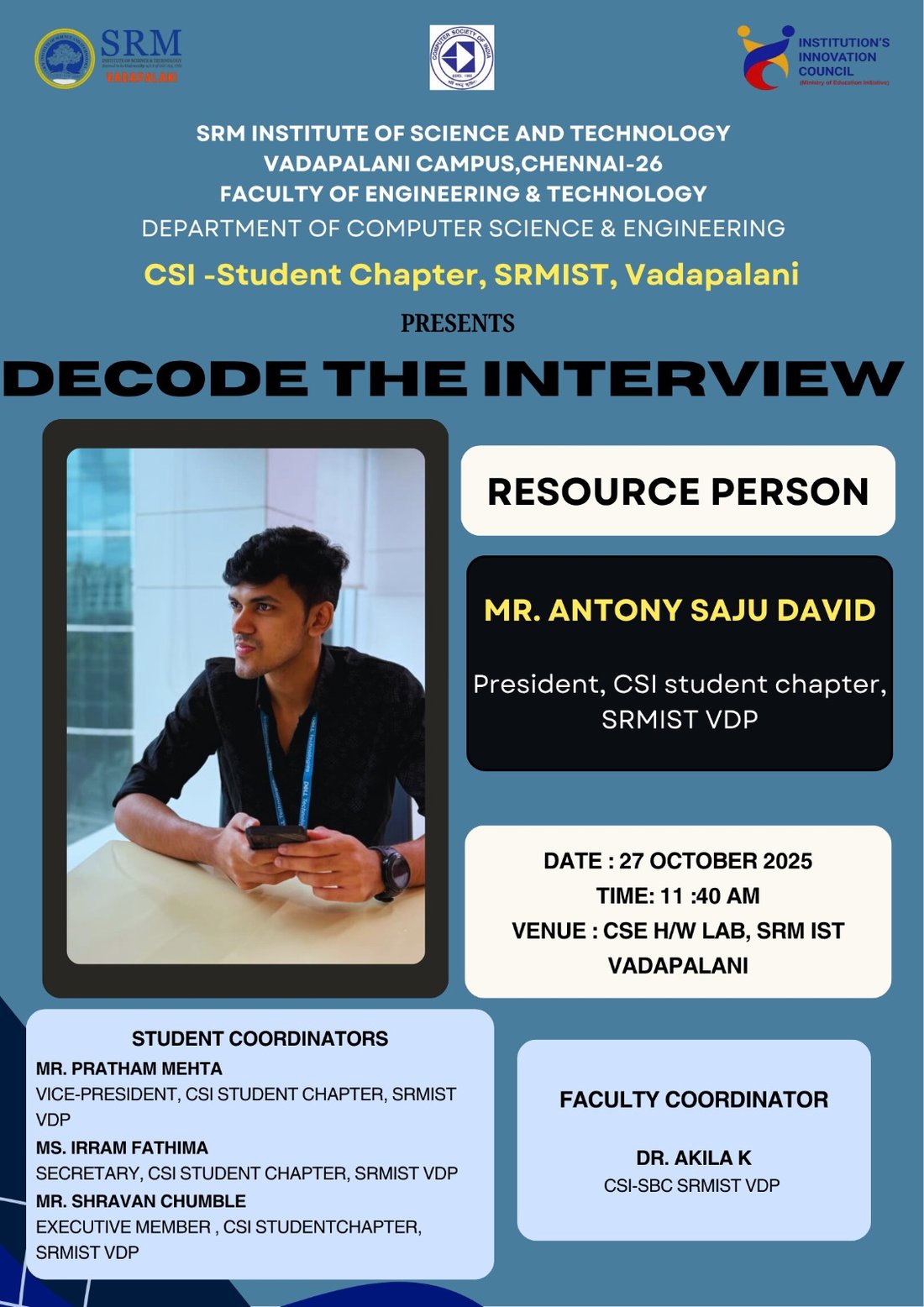 Decode the Interview — session photograph