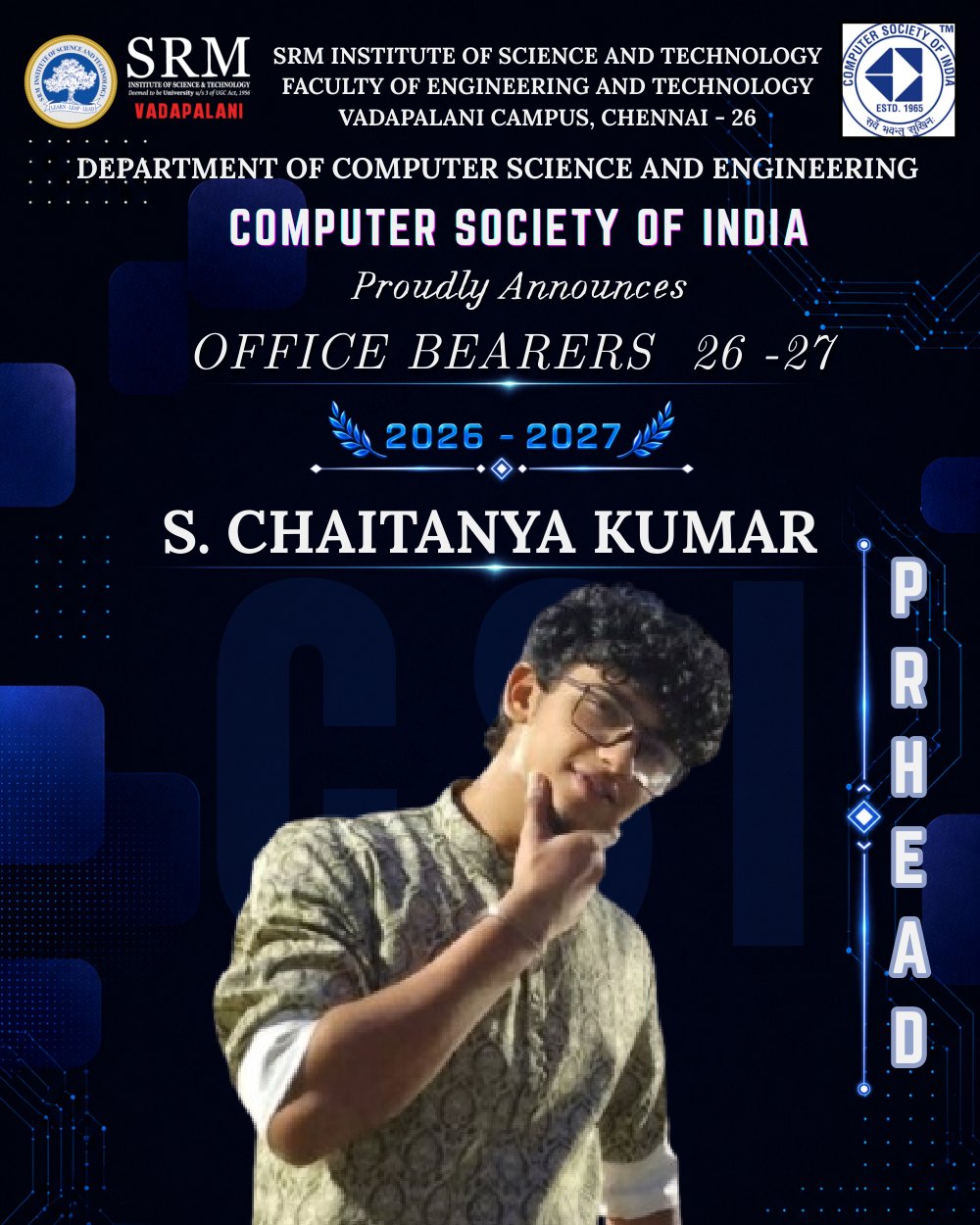 S. Chaitanya Kumar — PR Head